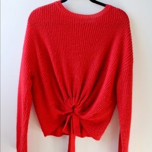 Red Tie Sweater, size M